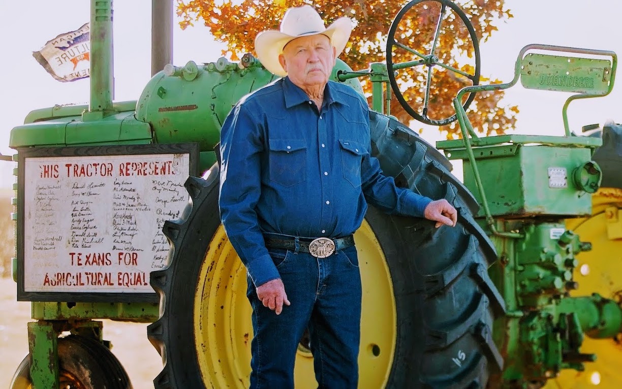 farmer on tractor
