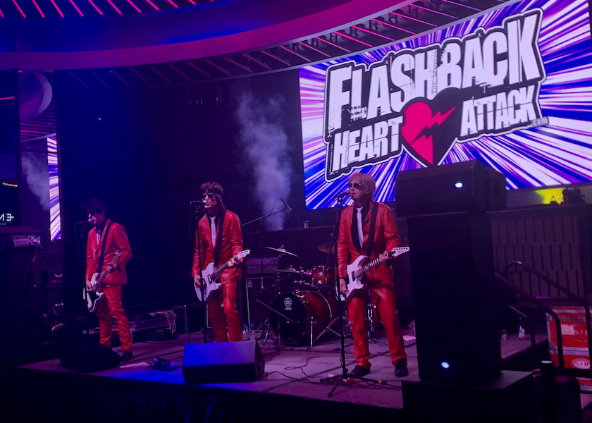  The opening reception at GOPEX featured a cocktail party with '80s cover band Flashback Heart Attack, which got the crowd dancing.