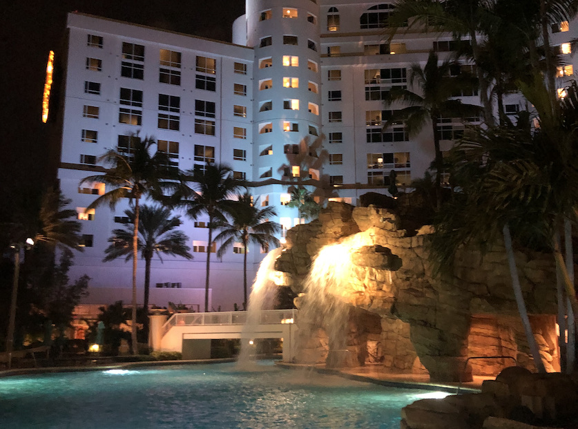  The palm trees and waterfall provided a nice backdrop to the second cocktail reception during GOPEX '22.