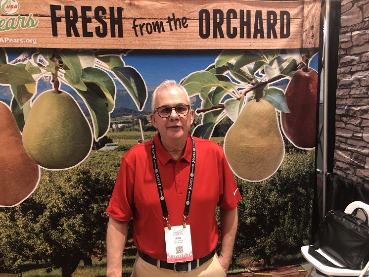  Bob Catinella, Eastern regional marketing manager for Pear Bureau Northwest, said GOPEX was ideal to meet face-to-face with retailers and build awareness and knowledge of organic pears from the Northwest.