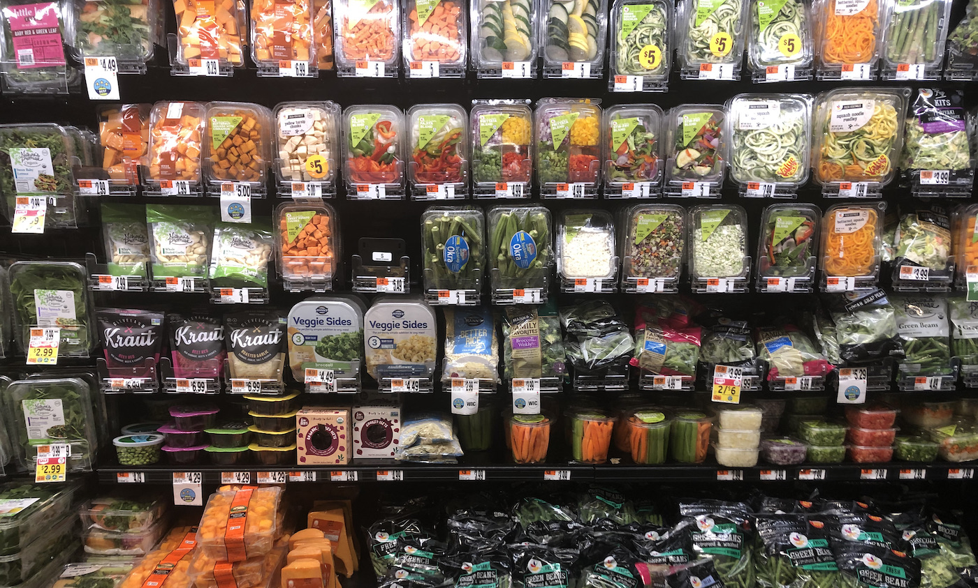  The fresh-cut, value-added section was almost totally full.