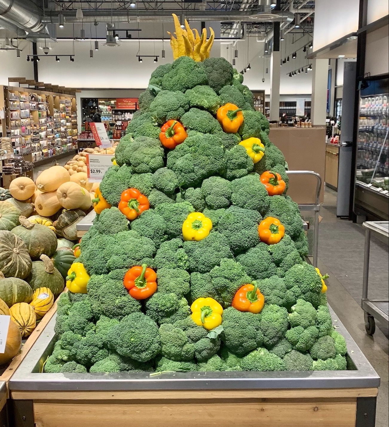  Best Broccoli/Cauliflower Display, second place: Elliot Lamoureux of PCC Community Markets-Ballard, Seattle, Wash.