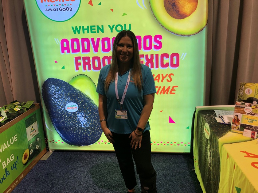 Anna Kirsch, regional director for the central region for Avocados From Mexico, is pictured at the showcase. Kirsch said momentum is building for strong avocado promotions for Cinco de Mayo celebrations.