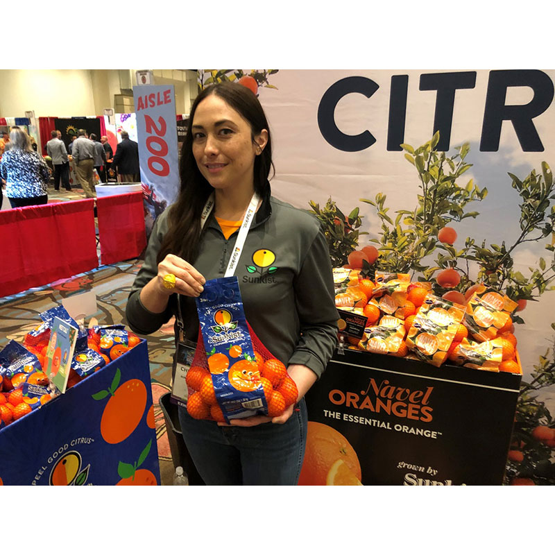  Christina Ward, senior director of global marketing at Sunkist Growers, said the company has new packaging and merchandising tools. Sunkist has bins that include QR codes directing consumers to peelgoodcitrus.com. The website is full of games, activities, photo filters, recipes and more. Sunkist's "lollipop" logo, first introduced decades ago, has been revived for California conventional and organic fruit, Ward said.