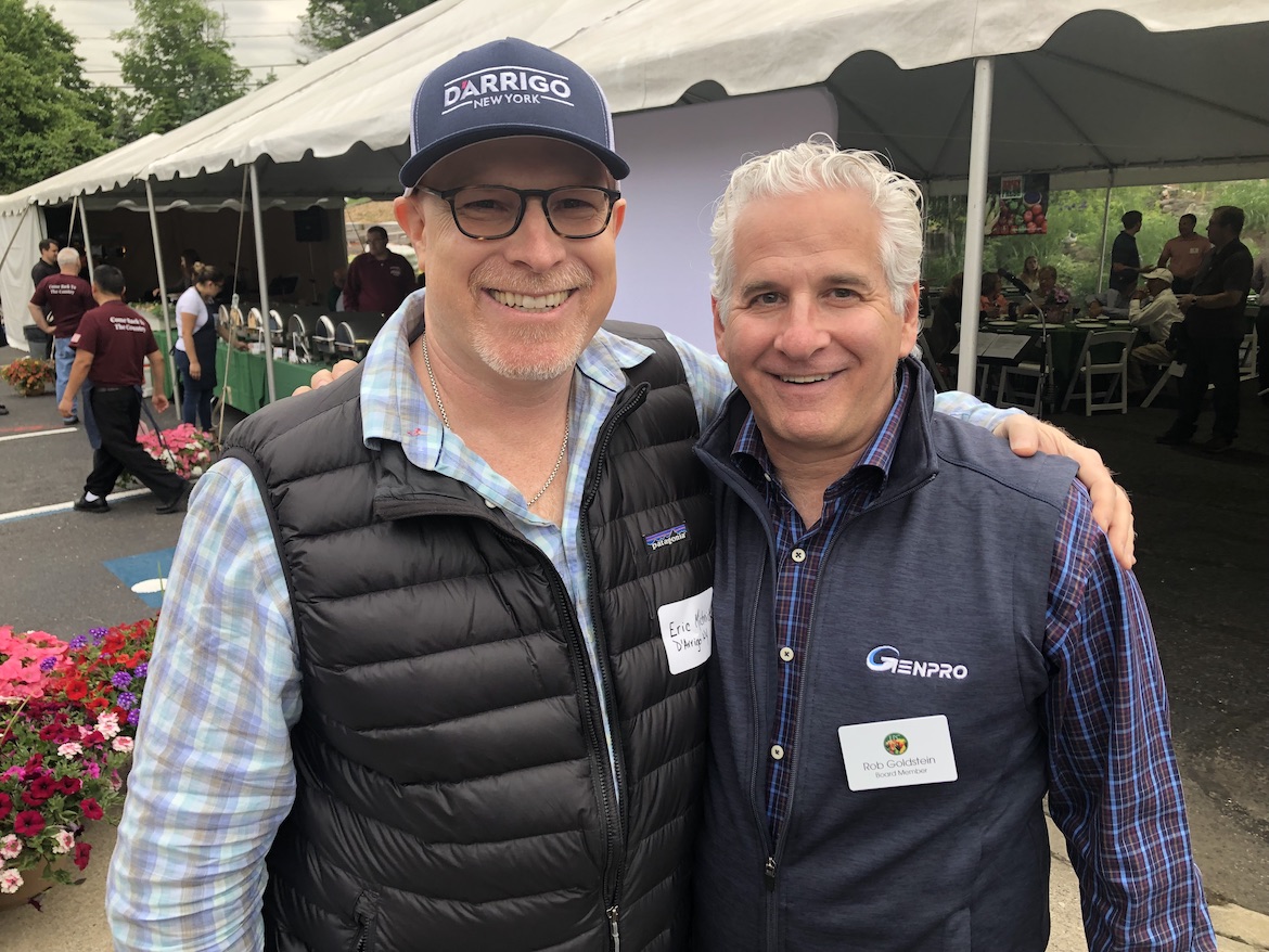 Eric Mitchnick of D'Arrigo New York and Rob Goldstein of Genpro attend Eastern Produce Council's annual barbecue event, sponsored by New Jersey Department of Agriculture.
