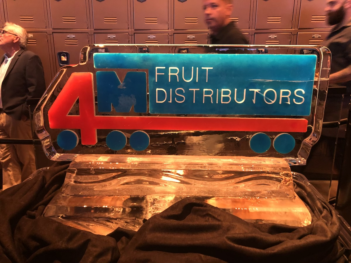  There was an ice sculpture by 4H Fruit Distributors at the 22nd New England Produce Council's expo Aug. 24 reception, held at the Omni Hotel's Sporting Club.