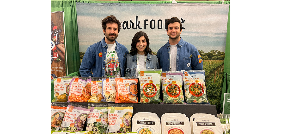  Noah Robbins, Lindsay Belfatto and Hunter Camps showed off Ark Foods’ newly launched chopped salads. The 100% plant-based line includes: Southern BBQ Ranch, Sweet Kale Lemon Poppyseed, Caesar-ish Kale Salad and Crunchy Sesame Ramen Salad.