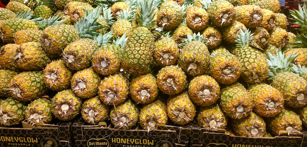  The large pineapple display at Freshfields Farm was eye-catching.