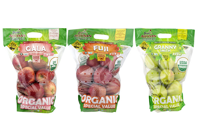Stemilt Artisan Organics Fuji Organic Apples, 4 count
