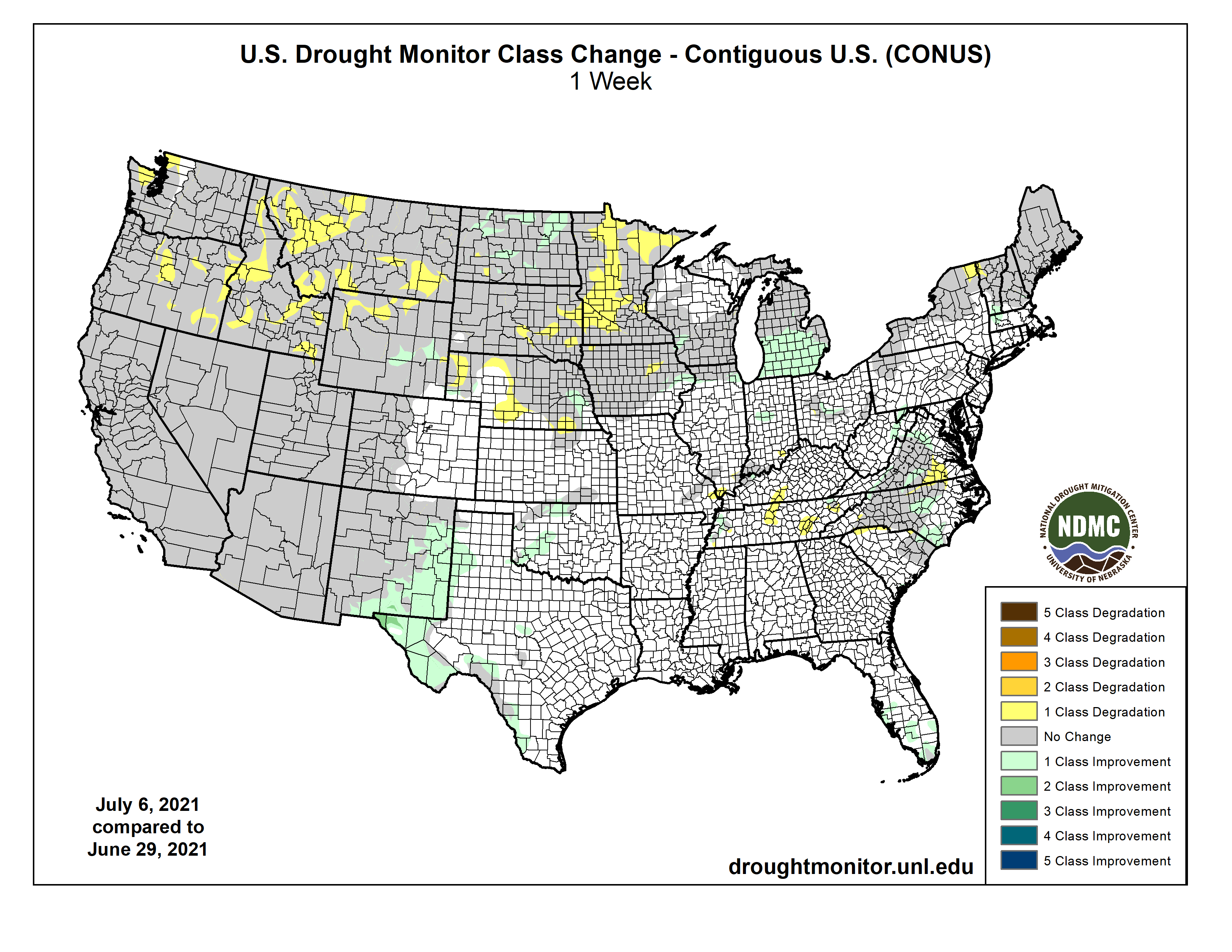 drought change map