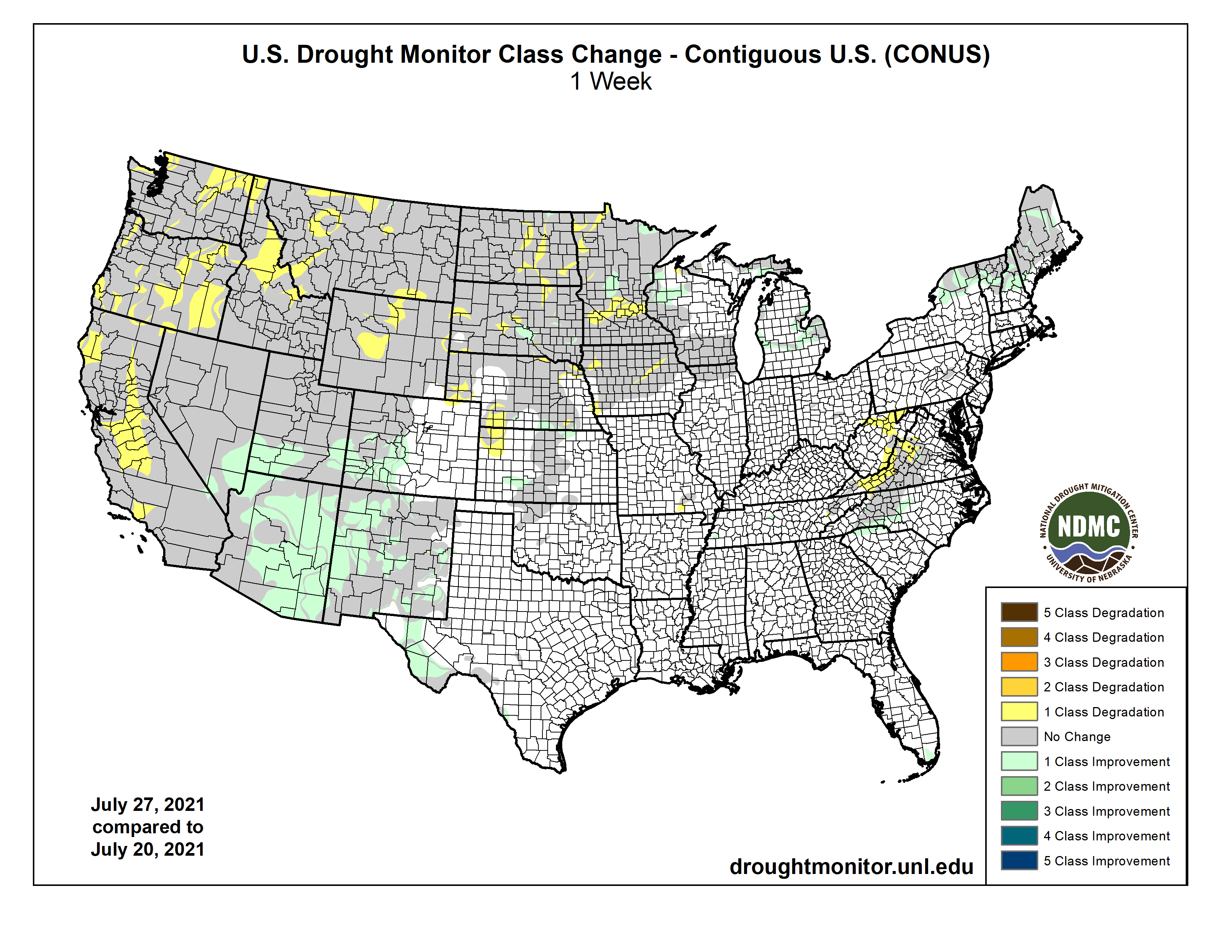 drought change map