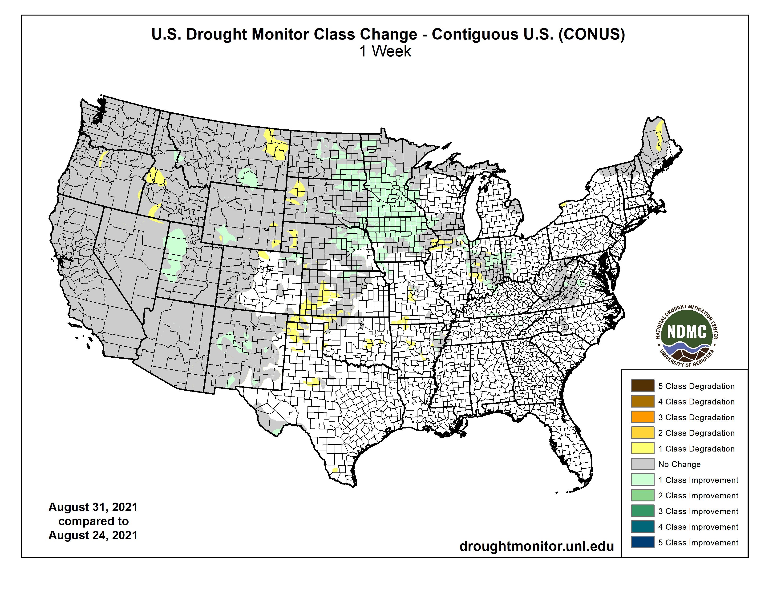 Drought change map