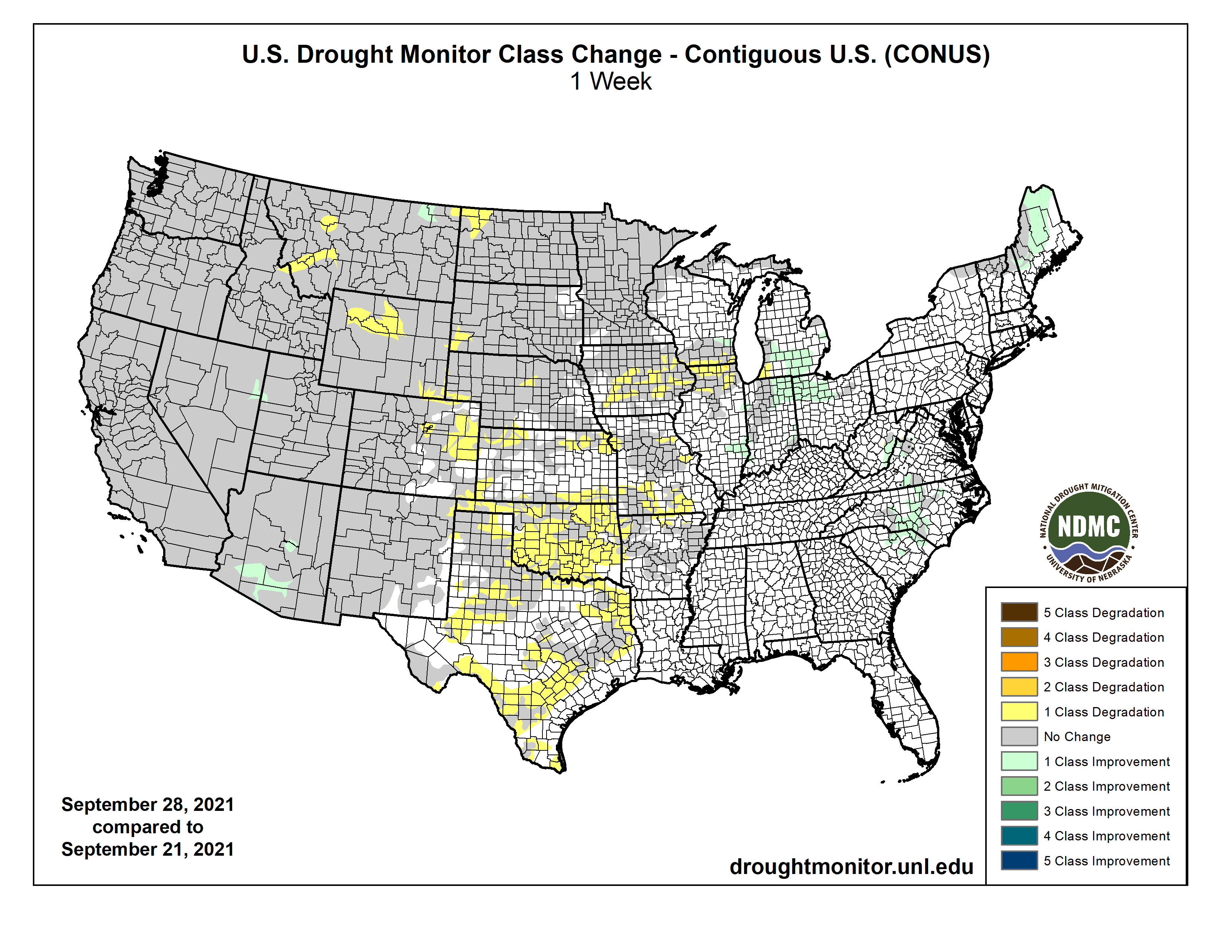 drought change map