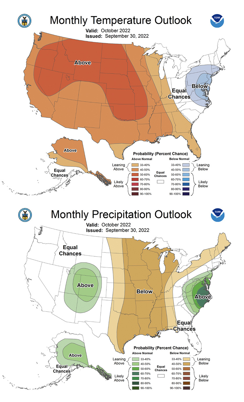 CPC October Weather Outlook