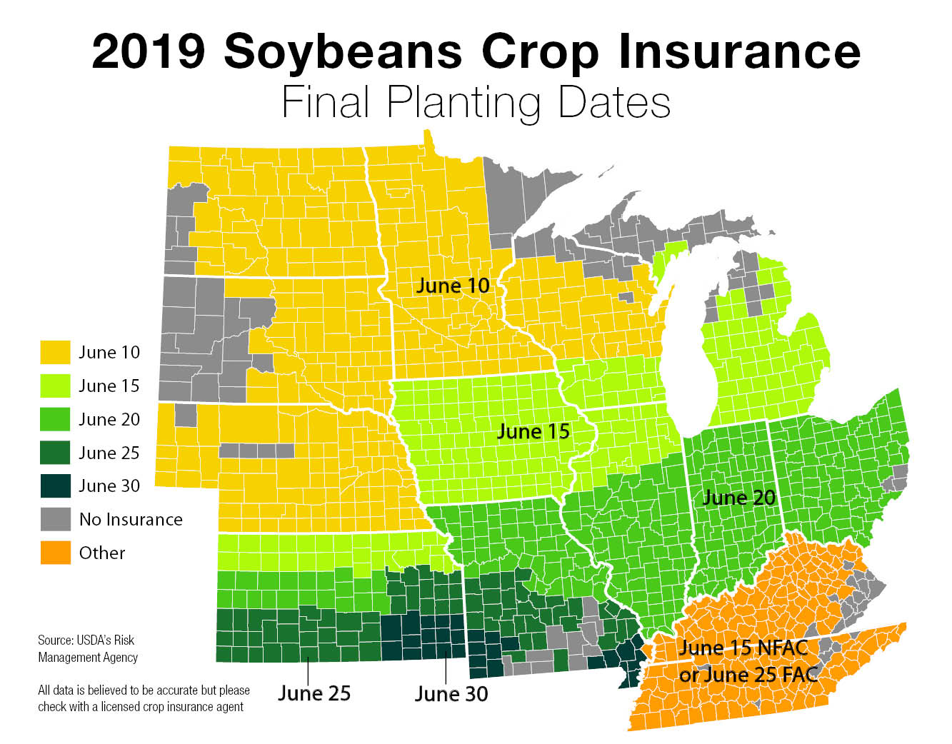 2019 Soybean Final Planting Dates