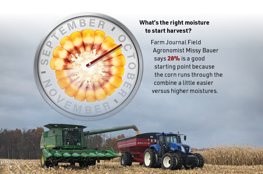What’s the right moisture to start harvest? 