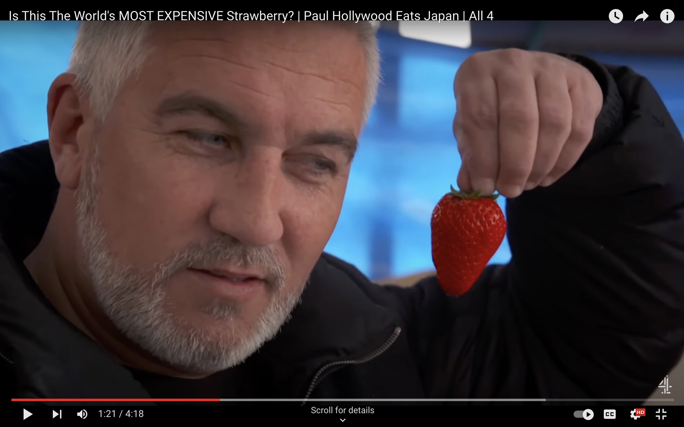 Chef Paul Hollywood eyes what could be the priciest strawberry in the world.