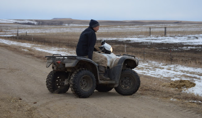 Doug Bichler at work on his Dakota ranch