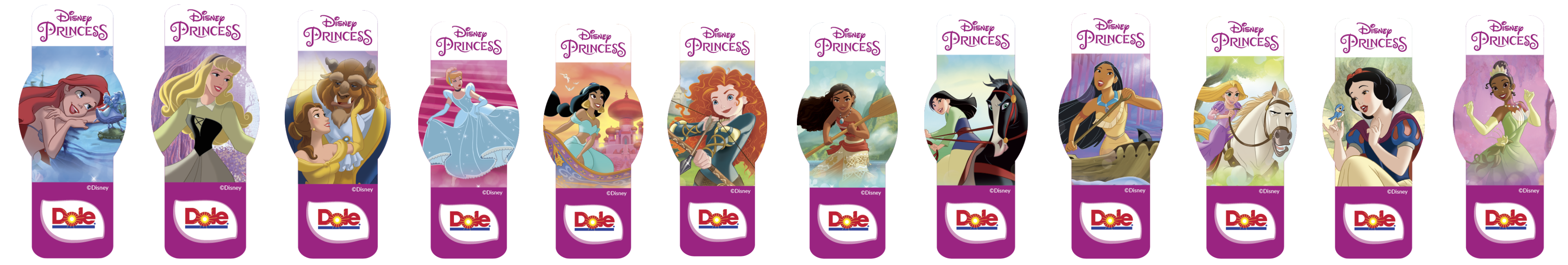 Dole's Disney Princess stickers
