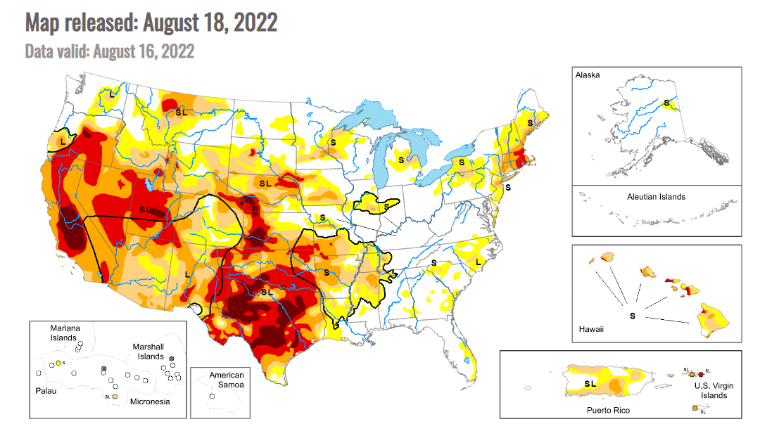 drought monitor Aug18
