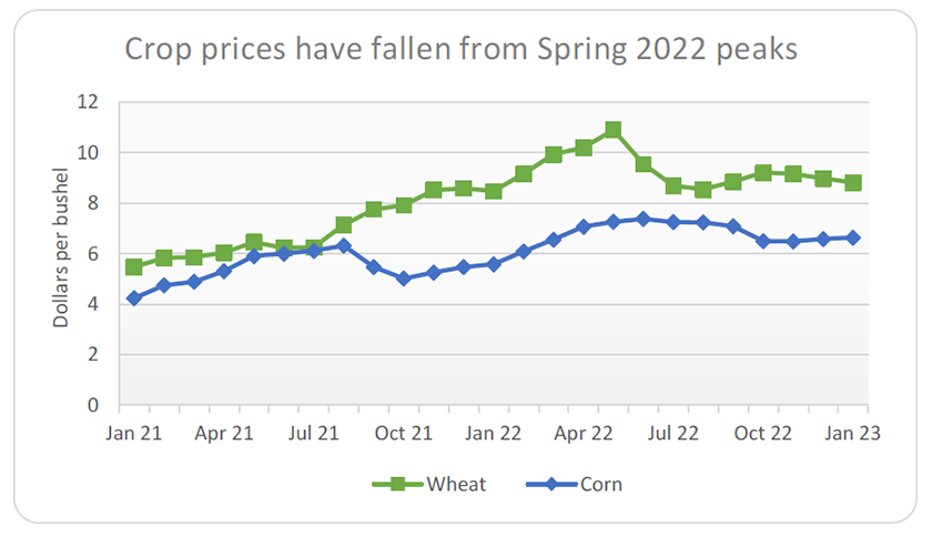 FAPRI - crop prices