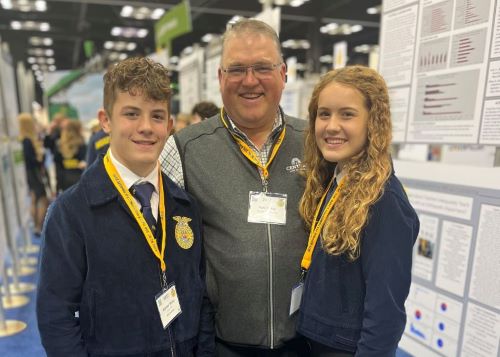 Kirk Dailey with Shike kids at National FFA Convention