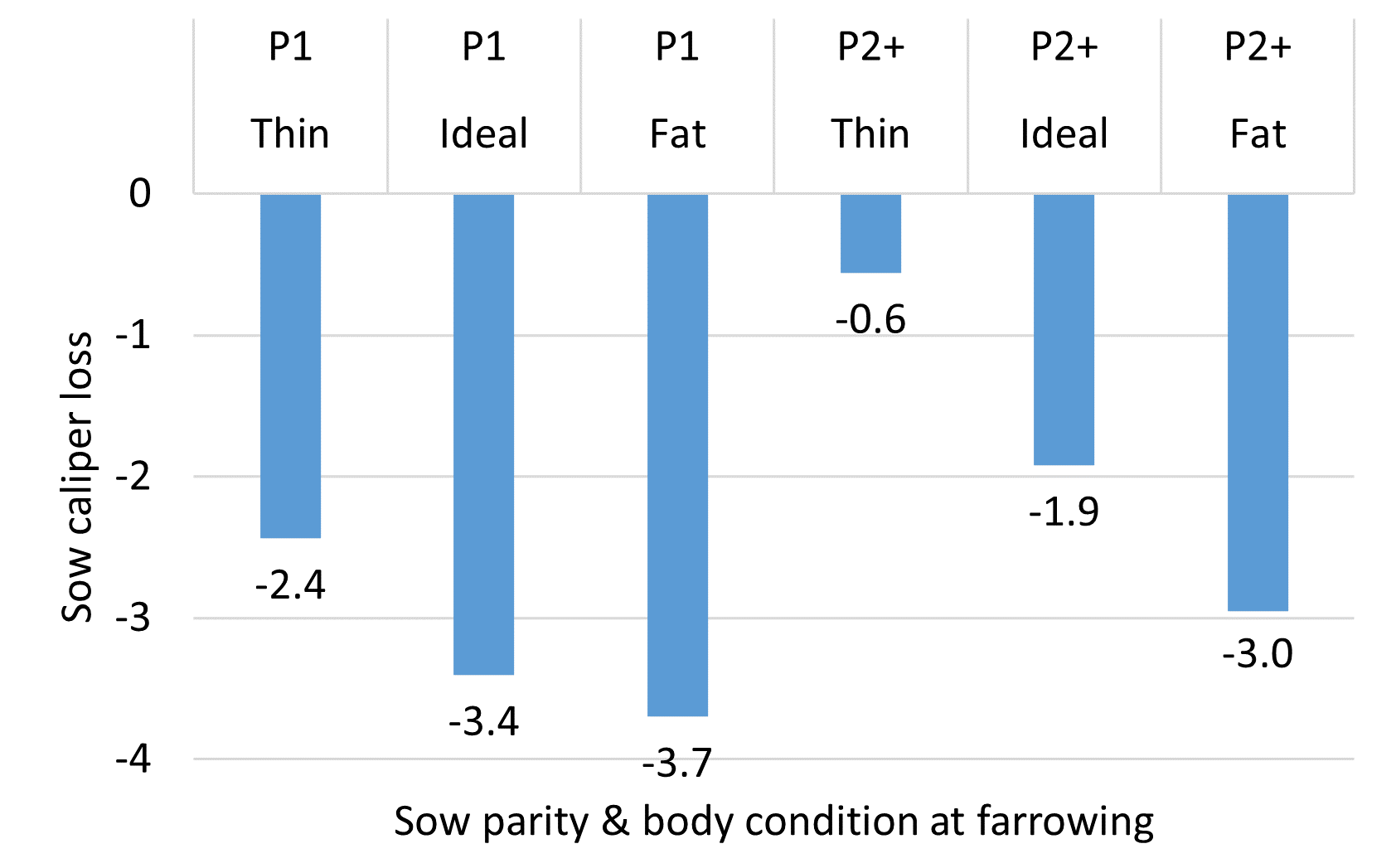Impact of parity and prefarrow sow body condition score on lactation body condition loss during periods of heat stress