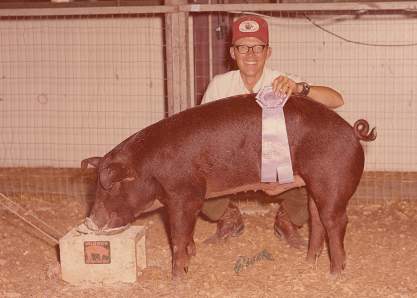 Forkner and Duroc pig