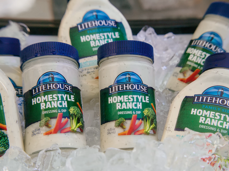 Litehouse ranch dressing on ice
