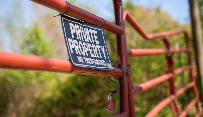 Private land no entry