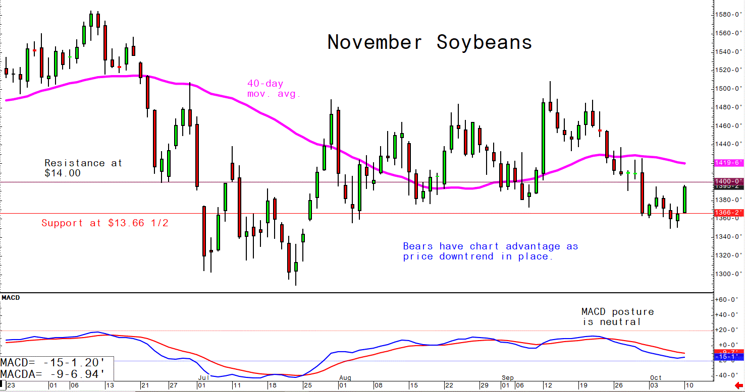 Oct 10 Soybeans