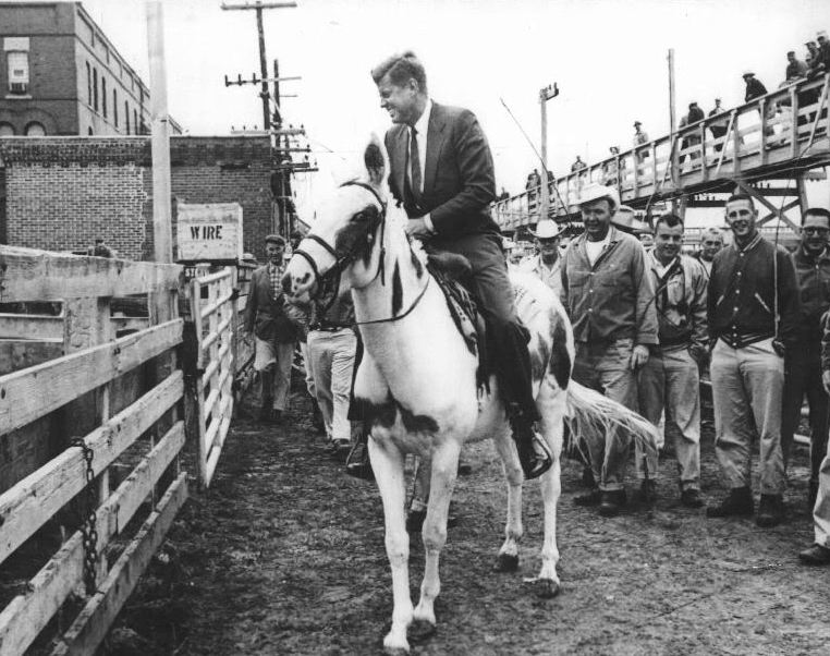 President Kennedy at Sioux City Stockyard
