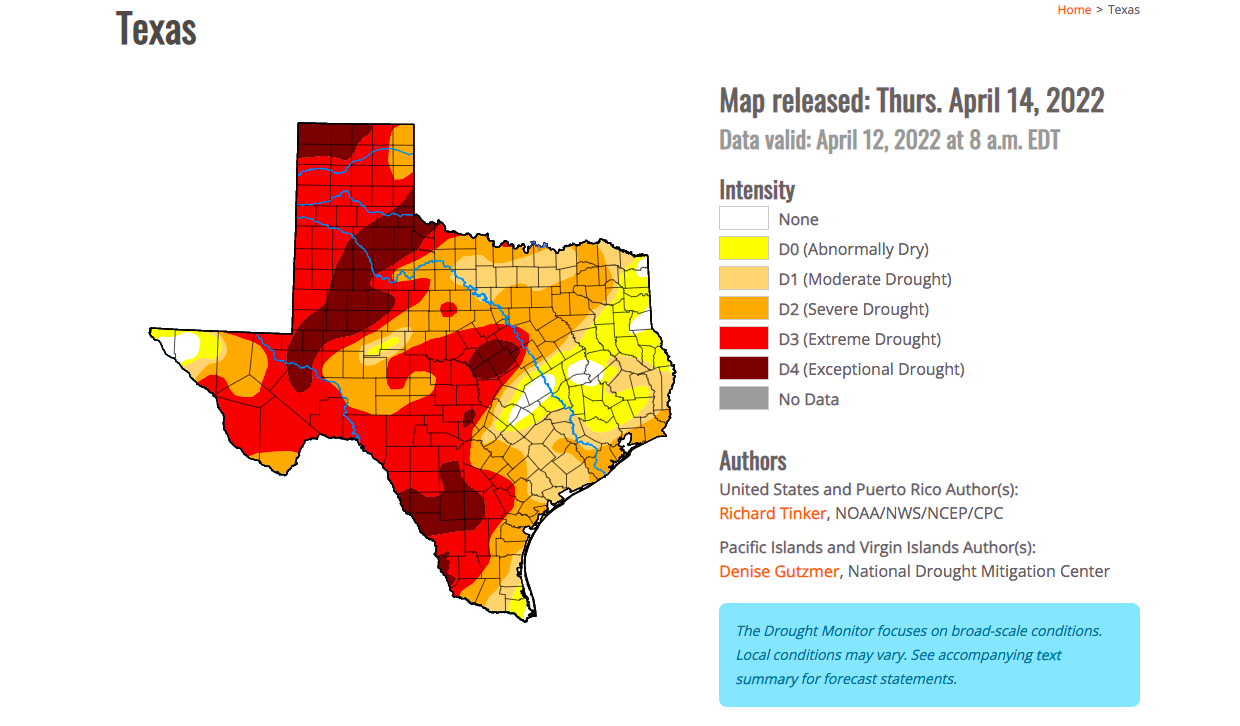 texas drought monitor 