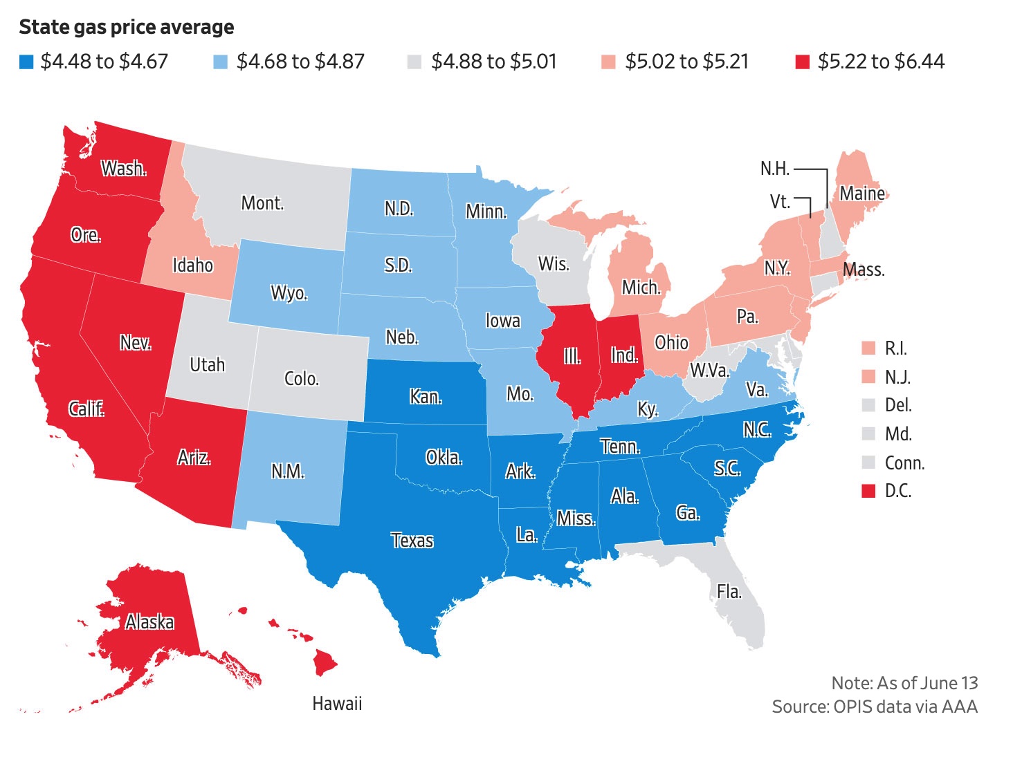 State gas prices