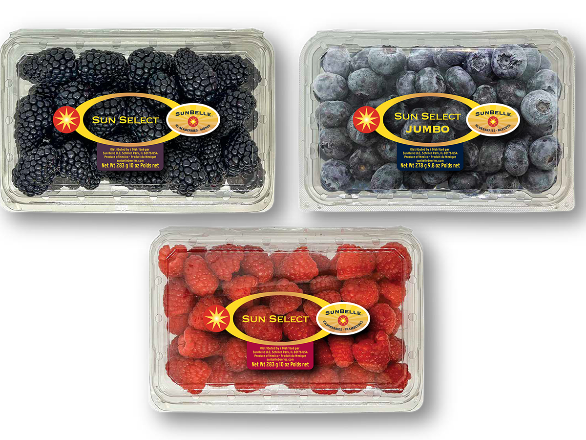 Sun Belle Inc. new labels for a select line of berries