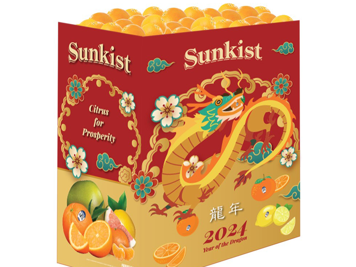 Sunkist Year of the Dragon display bin