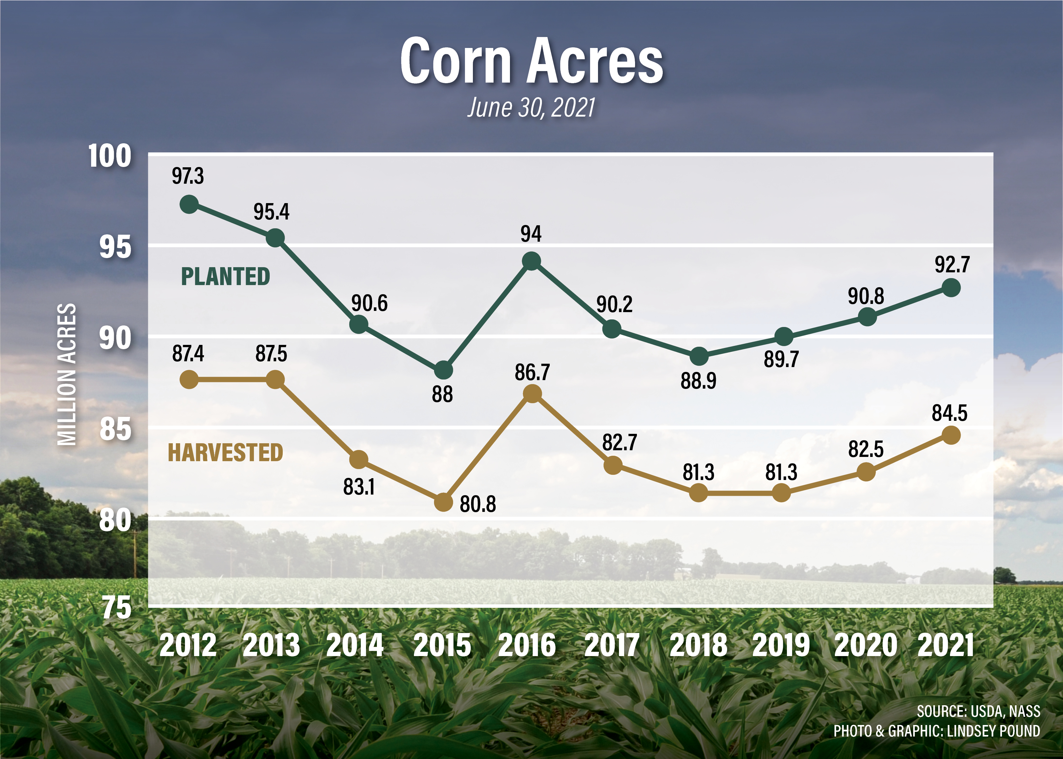 corn acres - USDA