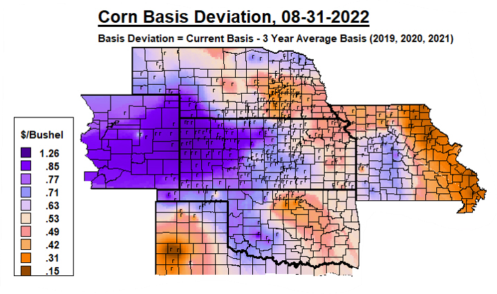 corn basis deviation