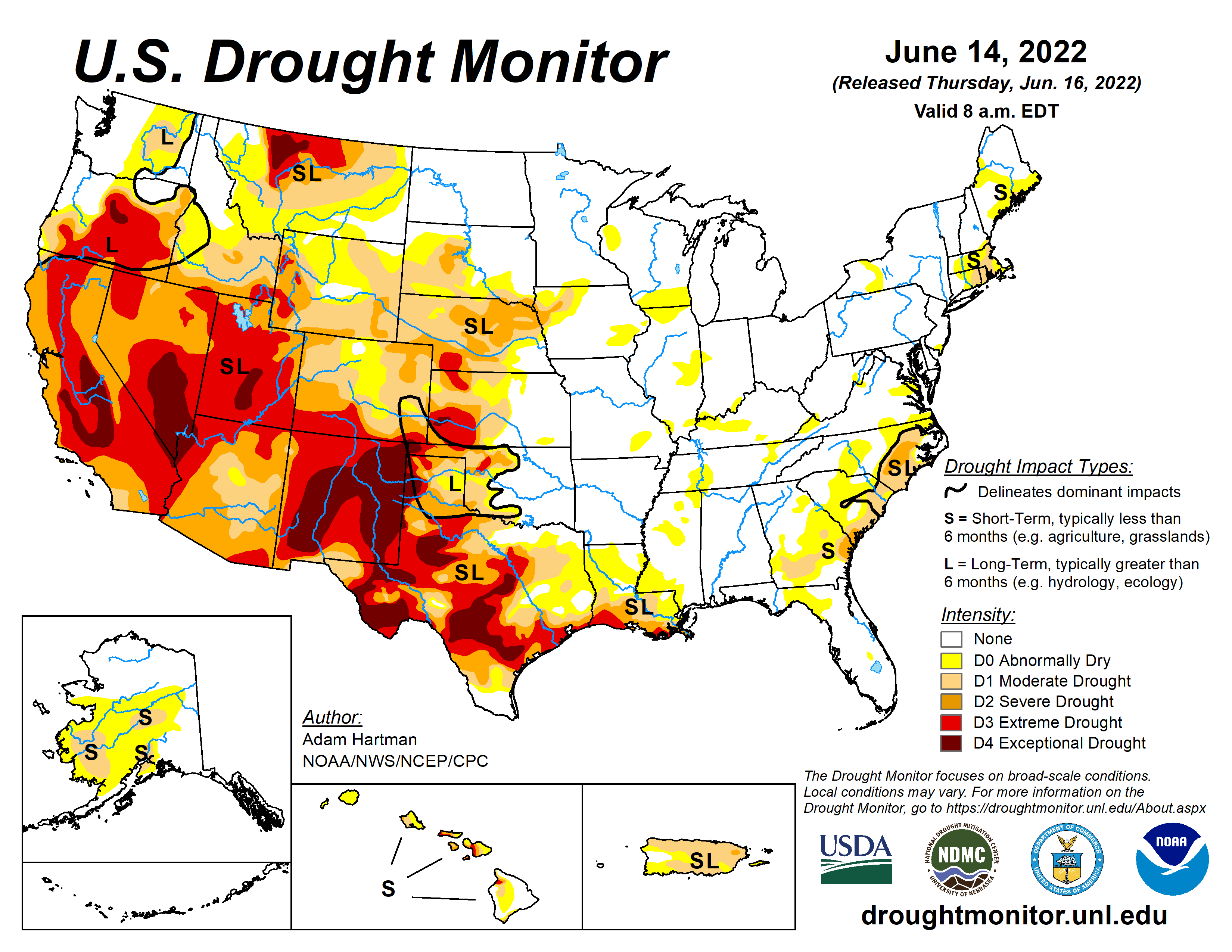 6-16-22 Drought Monitor