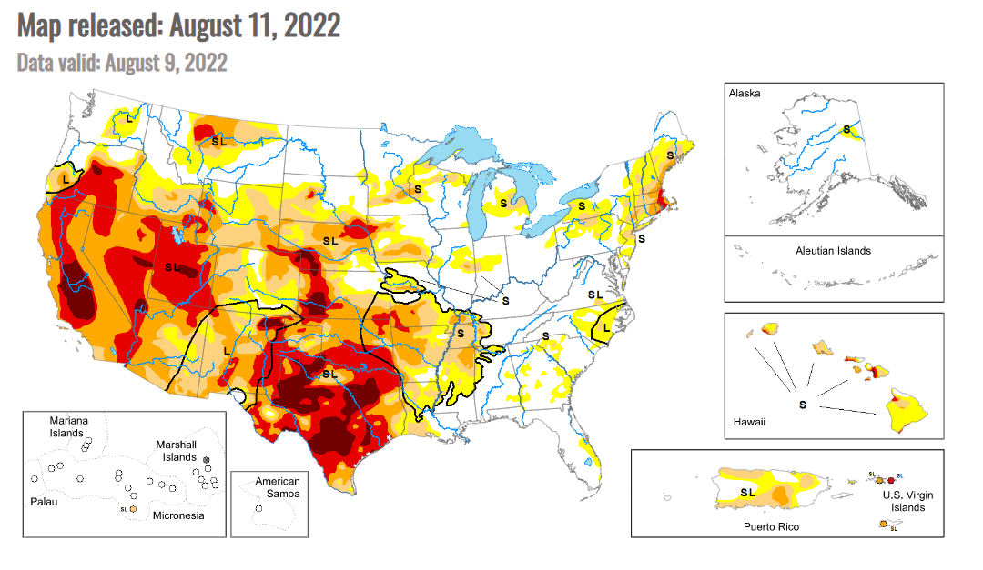 drought monitor Aug11