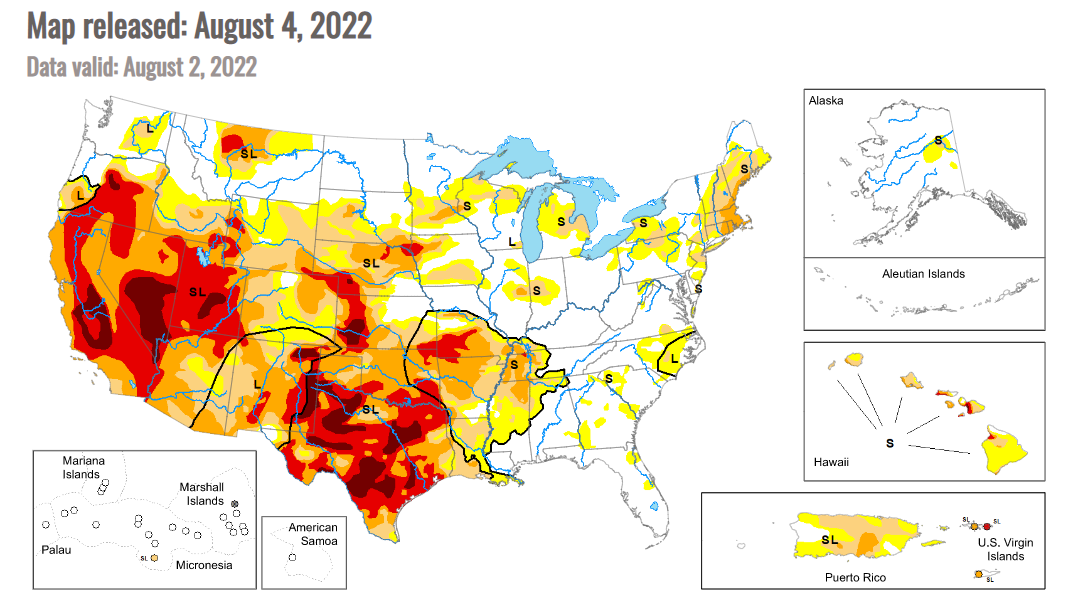 drought monitor Aug4