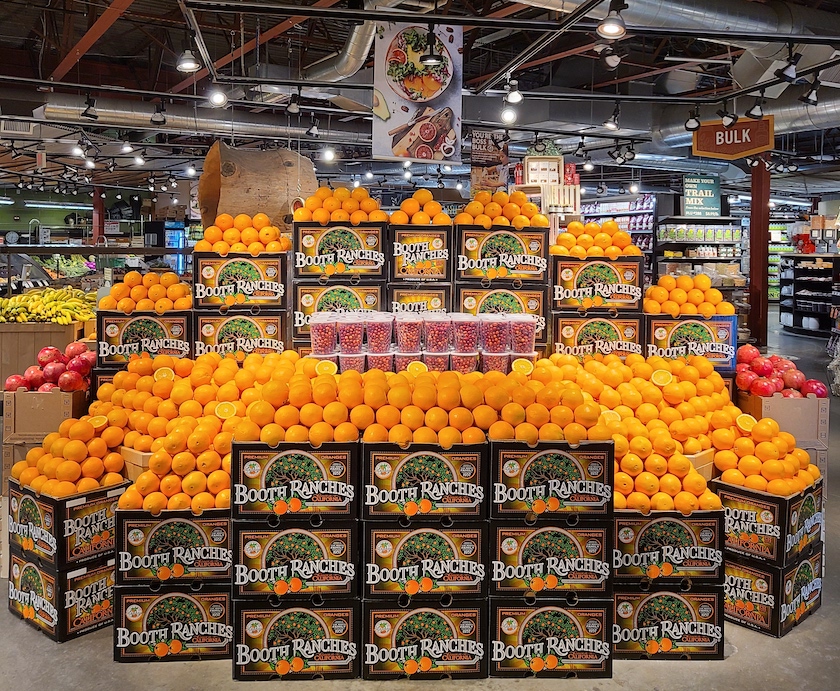 citrus display supermarket