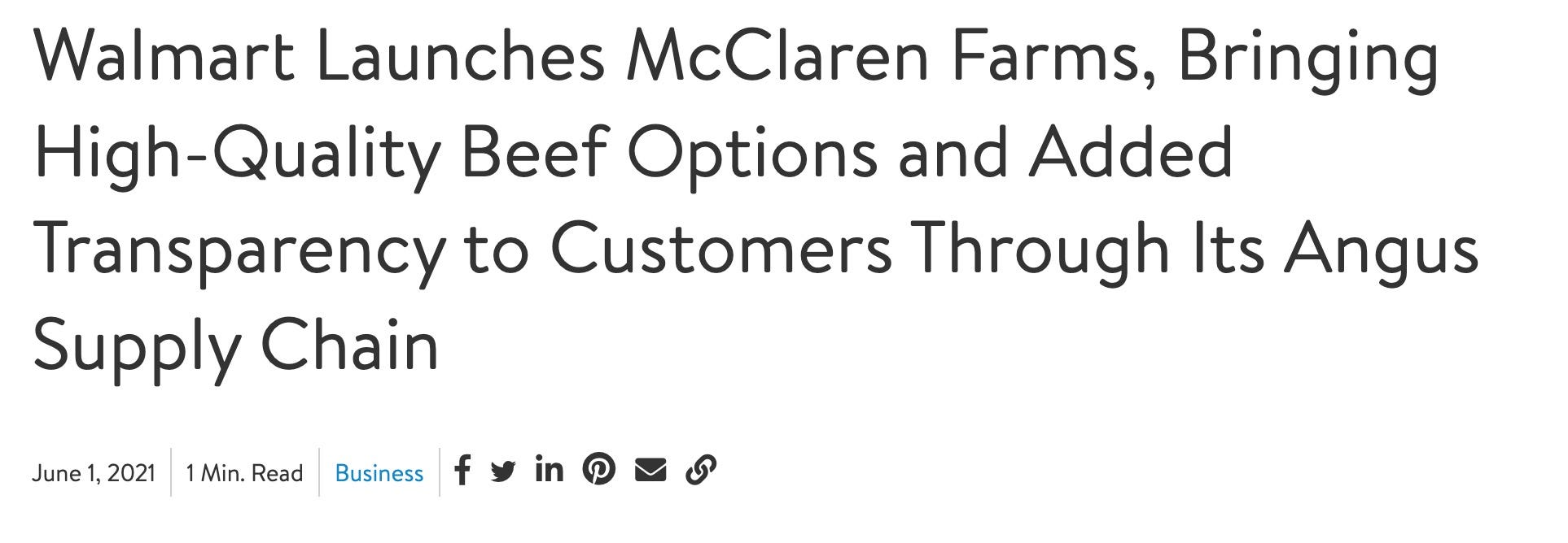 Walmart Launches McClaren Farms