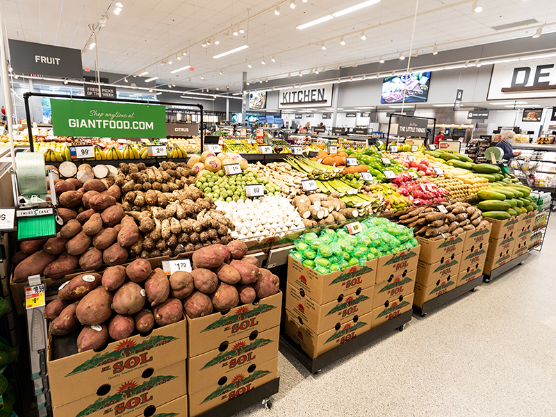 Produce department at Giant Food