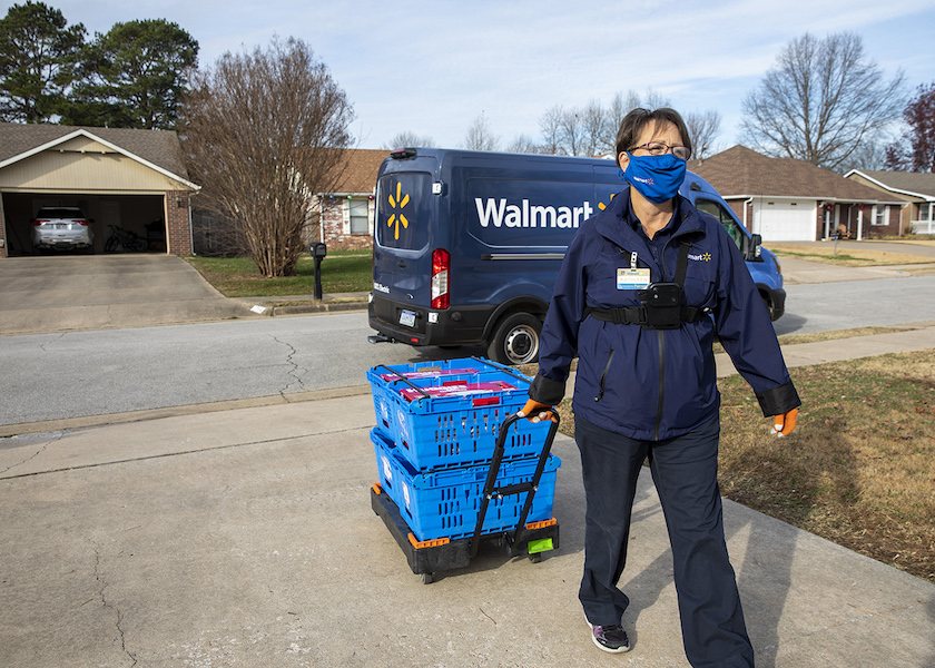 walmart employee delivers InHome groceries 
