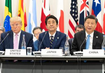 President Donald Trump, Japanese Prime Minister Shinzo Abe and Chinese President Xi Jinping at the G-20 Summit.