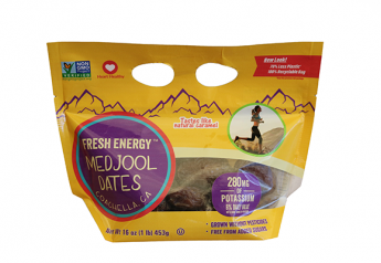 Fresh Energy offers 100% recyclable one-pound medjool date bag
