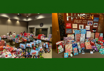 Stemilt and Hansen Fruit Co. act as Santa, giving gifts to children in foster care and in low-income housing.