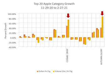 Cosmic Crisp and Autumn Glory apples lead category growth