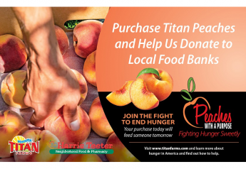 Harris Teeter and Titan Farms donate peaches to North Carolina food banks